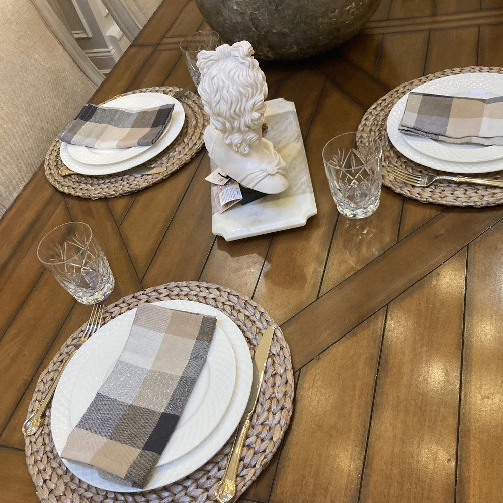 Rachel Ashwell Plaid Cloth Napkins Set of 4 New - Picture 7 of 7